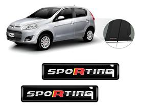 Kit 2 Emblemas Adesivos Coluna Sandero Sporting 3D Kit 2 Emblemas Adesivos Coluna Sandero Sporting 3D