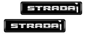Kit 2 Emblemas Adesivos Coluna Strada 3D Resinado Kit 2 Emblemas Adesivos Coluna Strada 3D Resinado