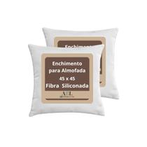 Kit 2 Enchimento para Almofadas Fibra Siliconada 45x45 cm Kit 2 Enchimento para Almofadas Fibra Siliconada 45x45 cm