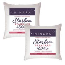 Kit 2 Enchimento Recheio Almofadas Refil 45x45 Branco
