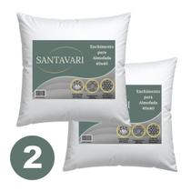Kit 2 Enchimentos de Almofada 40x40 Fibra Siliconada com Capa TNT 40g