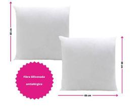Kit 2 Enchimentos Refil P/ Almofada 60x60 Silicone Super Macio