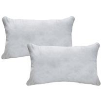 Kit 2 Enchimentos Refil Para Almofada 30x50 Fibra Siliconada