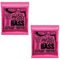 Kit 2 Encordoamento Baixo 045 Ernie Ball Super Slink Níquel Kit 2 Encordoamento Baixo 045 Ernie Ball Super Slink Níquel