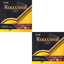 Kit 2 Encordoamento Bandolim 10 Cordas Laço Clássico Loop End Rouxinol R45 PR45LEL Kit 2 Encordoamento Bandolim 10 Cordas Laço Clássico Loop End Rouxinol R45 PR45LEL
