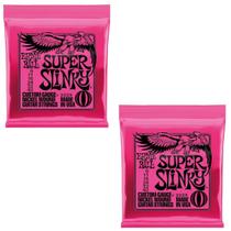 Kit 2 Encordoamento Guitarra 009 Ernie Ball Super Slinky Níquel Kit 2 Encordoamento Guitarra 009 Ernie Ball Super Slinky Níquel
