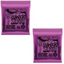 Kit 2 Encordoamento Guitarra 011 Ernie Ball Power Slinky Níquel Kit 2 Encordoamento Guitarra 011 Ernie Ball Power Slinky Níquel