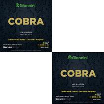 Kit 2 Encordoamento Viola Caipira Giannini Cobra GESVNM Aço Níckel Médio