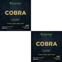 Kit 2 Encordoamento Viola Caipira Giannini Cobra GESVNP Níckel Pesada