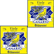 Kit 2 Encordoamento Viola Giannini Canário GESVBL Aço Cebolão Em Mi Leve