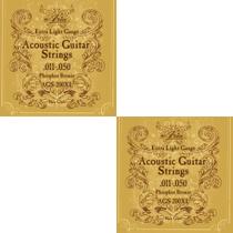 Kit 2 Encordoamento Violão .011 AGS200XL Phosphor Bronze Aria Guitars