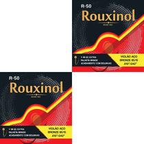 Kit 2 Encordoamento Violão Aço R50 Rouxinol .010” + Brinde Kit 2 Encordoamento Violão Aço R50 Rouxinol .010” + Brinde