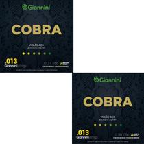 Kit 2 Encordoamento Violão Giannini Aço Cobra GEEFLXF Fósforo Bronze 0.013" Kit 2 Encordoamento Violão Giannini Aço Cobra GEEFLXF Fósforo Bronze 0.013"