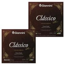 Kit 2 Encordoamento Violão Nylon Giannini Clássico Genwpa