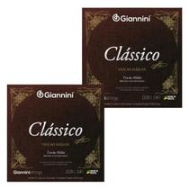 Kit 2 Encordoamento Violão Nylon Giannini Clássico T. Média