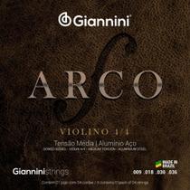 Kit 2 encordoamento violino aço giannini geavva médio série arco Kit 2 encordoamento violino aço giannini geavva médio série arco