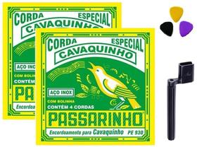 Kit 2 Encordoamentos Cavaquinho Passarinho PE930+Acessorios Kit 2 Encordoamentos Cavaquinho Passarinho PE930+Acessorios