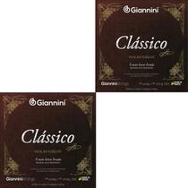 Kit 2 Encordoamentos Violão Nylon Giannini Clássico GENWXPA-7 Bronze Extra Pesado