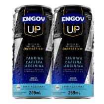 Kit 2 Energético Engov UP Taurina Cafeína e Arginina Sabor Original Zero Açúcares 269ml