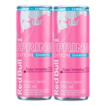 Kit 2 Energético Red Bull The Amora Edition Sabor Frutas Vermelhas Sem Açucar 250ml