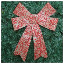 Kit 2 Enfeite árvore Natal Laço Arabesco Com Veludo 42 Cm Kit 2 Enfeite árvore Natal Laço Arabesco Com Veludo 42 Cm
