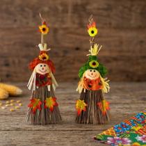 Kit 2 Enfeite Espantalho Vassourinha Festa Junina Julina Decoração 51 cm Caipira Xadrez Temático Kit 2 Enfeite Espantalho Vassourinha Festa Junina Julina Decoração 51 cm Caipira Xadrez Temático