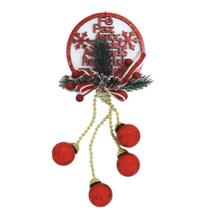 KIt 2 Enfeite Natalino de Pendurar Palavras com Guizos 34cm KIt 2 Enfeite Natalino de Pendurar Palavras com Guizos 34cm