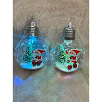 Kit 2 Enfeite para arvore de Natal Decoração de Natal Mini Globo Led Pisca Pisca Enfeite de natal