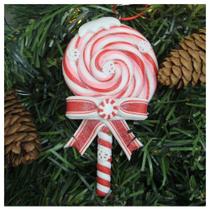 Kit 2 Enfeite Pendente Para árvore De Natal Doce Pirulito 13cm