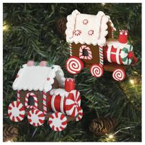 Kit 2 Enfeites Pendentes Para Árvore De Natal Trem Iluminado 9cm Kit 2 Enfeites Pendentes Para Árvore De Natal Trem Iluminado 9cm