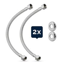 Kit 2 Engate Flexivel Rabicho Inox Fêmea E Fêmea 60cm 1/2 Kit 2 Engate Flexivel Rabicho Inox Fêmea E Fêmea 60cm 1/2