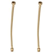 Kit 2 Engate Mangueira Flexível Dourado Trançado Inox 30Cm