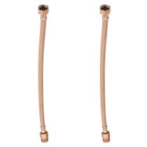 Kit 2 Engate Mangueira Flexível Rose Trançado Aço Inox 30Cm