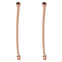 Kit 2 Engate Mangueira Flexível Rose Trançado Aço Inox 40cm