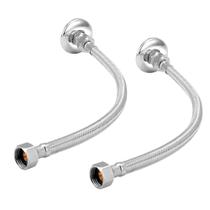 Kit 2 Engate Mangueira Flexível Trançado Aço Inox 30 Cm Par Kit 2 Engate Mangueira Flexível Trançado Aço Inox 30 Cm Par