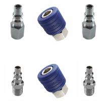 Kit 2 Engate Rápido Fêmea 2 Pinos Macho 2 Pinos Fêmea