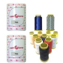 Kit 2 Entretela 70g Campione + 12 Linhas De Bordado 1000m