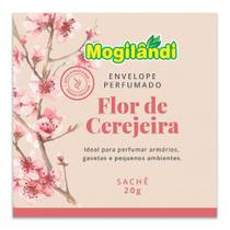 Kit 2 Envelopes Perfumados Flor de Cerejeira Mogilândi Sache 20g Gavetas Armários Guarda Roupas