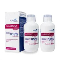 Kit 2 - Enxaguante Bucal Antisséptico Chlordent 0,12% 250 ml Kit 2 - Enxaguante Bucal Antisséptico Chlordent 0,12% 250 ml