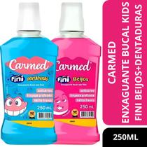 Kit 2 Enxaguante Bucal Carmed Fini Dentadura+Beijos 250ml
