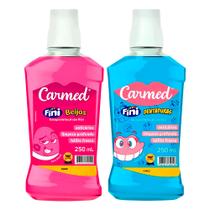 Kit 2 Enxaguante Bucal Fini Beijos Dentadura 250ml Carmed Sem Álcool