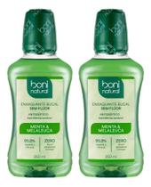 Kit 2 Enxaguante Bucal Sem Flúor Menta E Melaleuca 250ml - Boni Natural