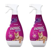 Kit 2 EnziMac Gatos Eliminador De Odores E Manchas 500ml Kit 2 EnziMac Gatos Eliminador De Odores E Manchas 500ml