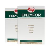 Kit 2 Enzyfor Enzimas Digestivas Vitafor 30 Sachês