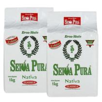 Kit 2 Erva Mate Seiva Pura Nativa 1kg Classe A - Chimarrão Gaucho