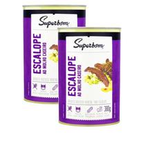 kit 2 Escalope ao Molho Caseiro Vegetal Superbom Lata 380g