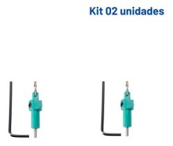 Kit 2 Escareador Cônico Diâmetro 8 X 3,0mm H 9,5mm P/madeira