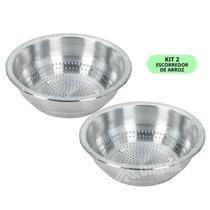 Kit 2 Escorredor de arroz polido 24 cm - 3L Kit 2 Escorredor de arroz polido 24 cm - 3L