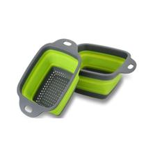 Kit 2 Escorredores de Silicone e Plástico Cozinha 18x24cm Kit 2 Escorredores de Silicone e Plástico Cozinha 18x24cm