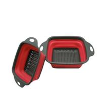 Kit 2 Escorredores de Silicone e Plástico Cozinha 18x24cm Kit 2 Escorredores de Silicone e Plástico Cozinha 18x24cm